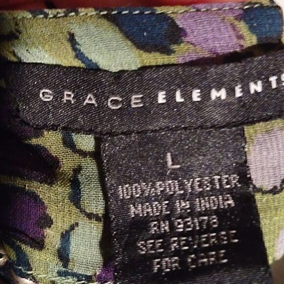 Grace Elements Blu/blk Studded Tunic Blouse - Picture 7 of 8